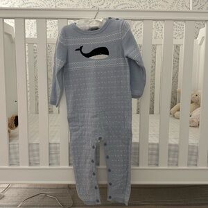 NWT never worn Janie & Jack knit whale romper size 18 - 24 months